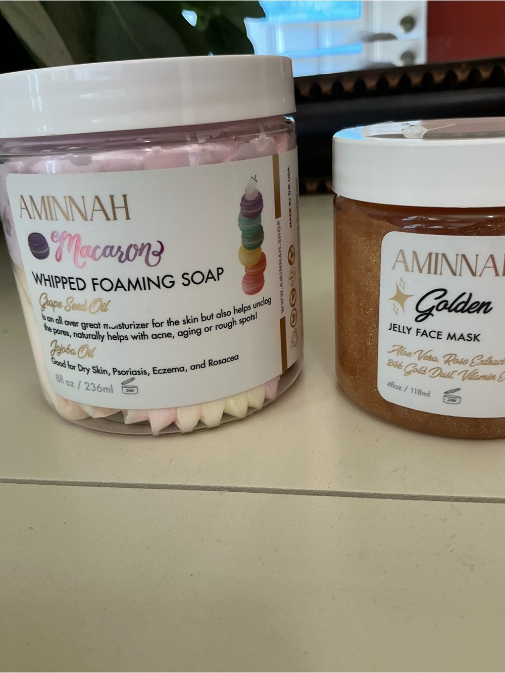 AMINNAH Macarons Whipped Foaming Soap - Pink